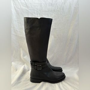 Franco Sarto Black Leather Knee High Boots